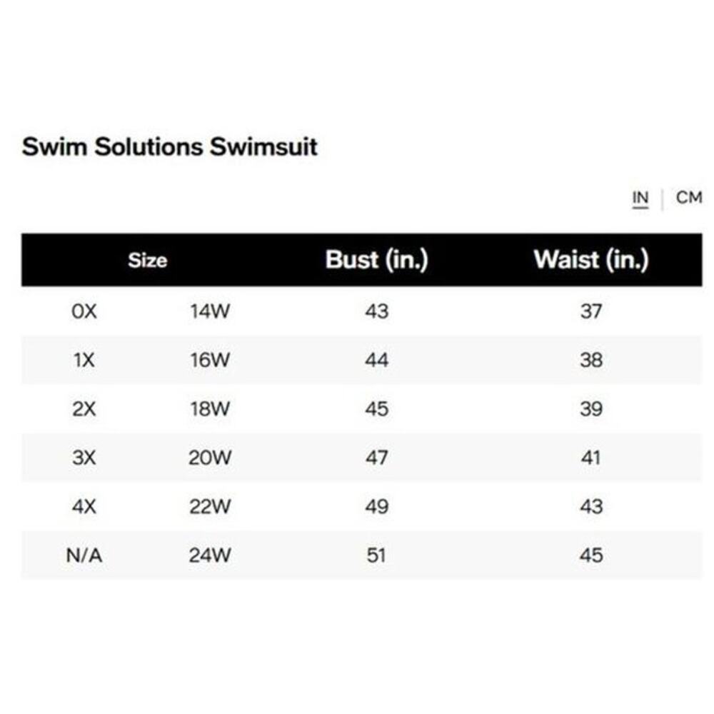 Swim Solutions Women's Plus Black Empire-Waist Swimdress In Black - Picture 7 of 7